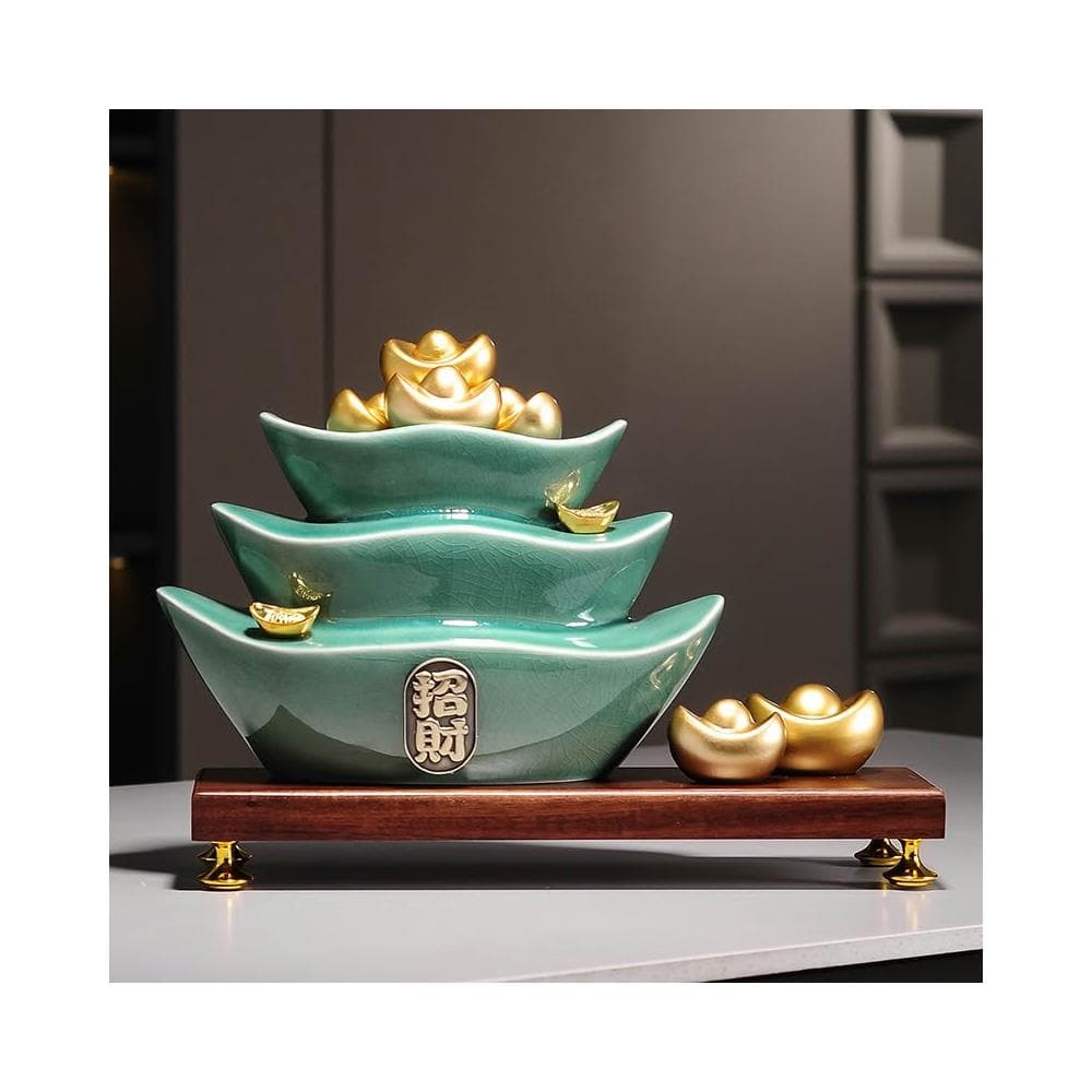 招財聚寶盆擺件新中式家居客廳辦公室博古架高檔裝飾品喬遷禮物