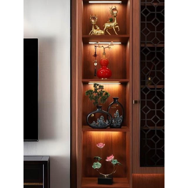 新中式葫蘆擺件客廳招財福祿高端金屬琺瑯彩家居好物新家喬遷禮品