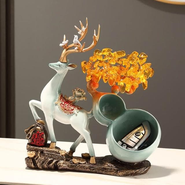 福鹿工藝品擺件家居裝飾新中式喬遷禮物創意客廳玄關酒櫃工藝