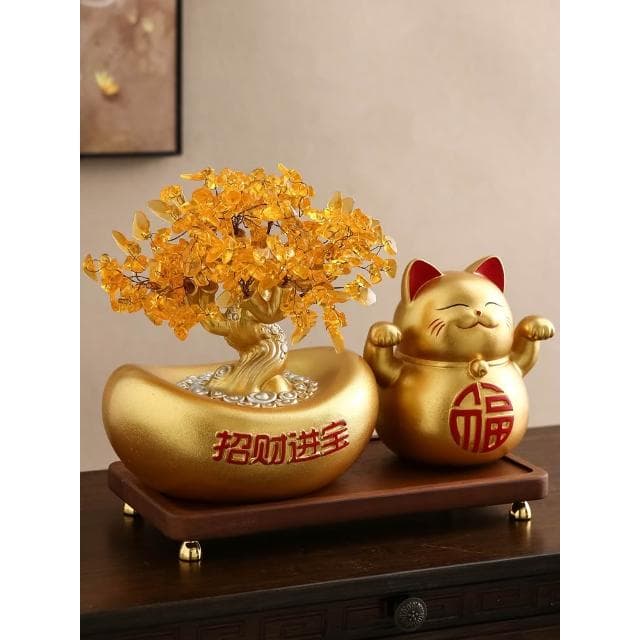 桌面擺件客廳玄關家居飾品招財貓存錢罐搬家禮物喬遷新居發財沖沖