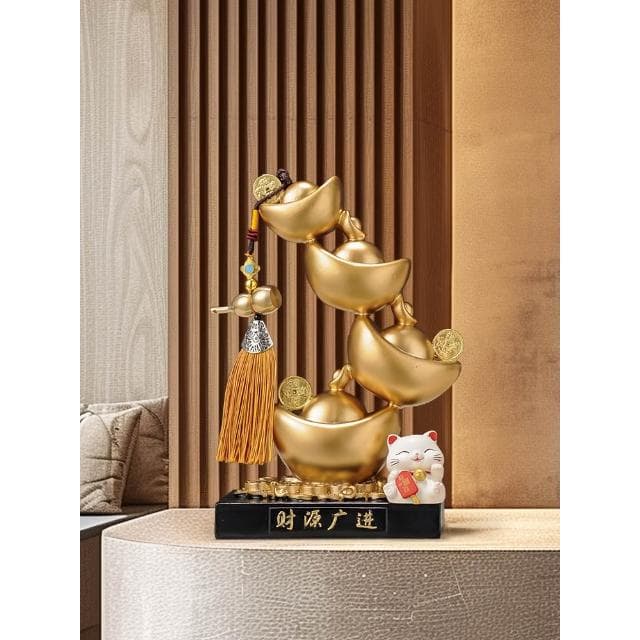 財源滾滾金元寶擺件新中式辦公室前臺酒櫃裝飾喬遷開業禮物品