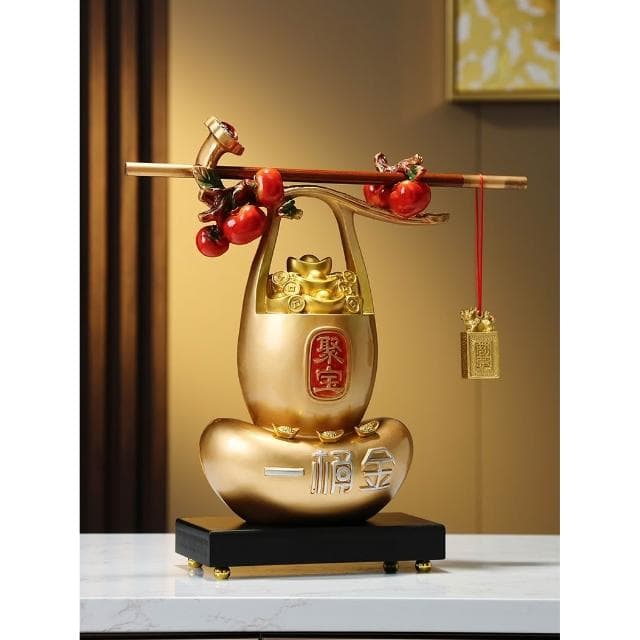一桶金稱心如意擺件貔貅元寶喬遷禮物客廳電視機酒櫃裝飾品新中式