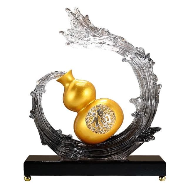 風生水起年年有魚葫蘆擺件入門玄關客廳高檔喬遷新居房禮物裝飾品