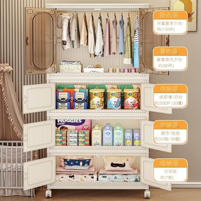 免安裝寶寶衣櫃兒童衣服整理箱嬰兒小衣櫥塑膠家用簡易儲物收鄭之