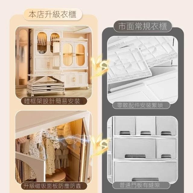 免安裝寶寶衣櫃兒童衣服收納櫃簡易嬰兒小衣櫥塑膠家用臥室儲物櫃