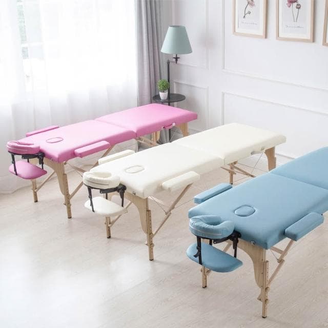 新品折疊按摩床家用可攜式推拿針灸艾灸床紋身紋繡美容床實木全套