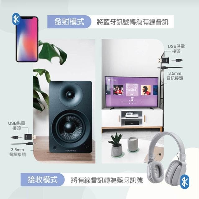 【RASTO】RASTO RY1 藍牙5.0雙模接收發射器 音響升級無線藍牙模組