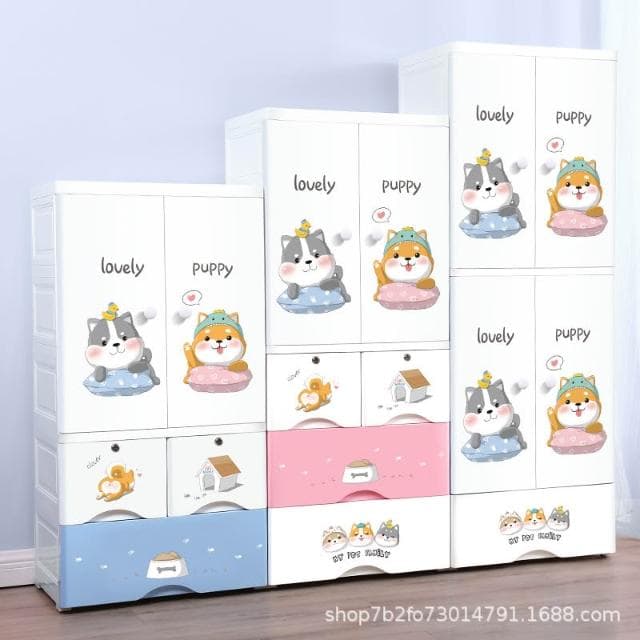 兒童衣櫃加厚寶寶抽屜式收納櫃塑膠簡約收納櫃子儲物櫃嬰兒整理箱