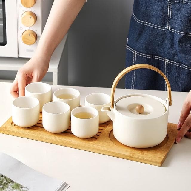 茶具套裝家用功夫茶壺陶瓷下午茶奶油風客廳茶盤喝茶泡茶禮品送禮