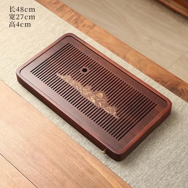 茶盤家用排水小號託盤竹制幹泡臺茶道輕奢功夫茶具簡約茶臺茶海