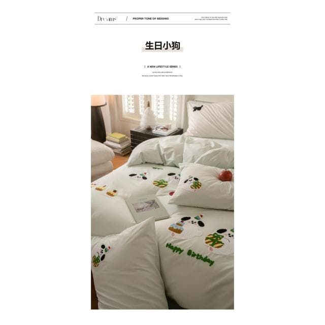 🔥限時下殺&新品特賣🚀 全棉水洗棉可愛毛巾繡三四件套春秋冬兒童1.2m床單款純棉卡通被套