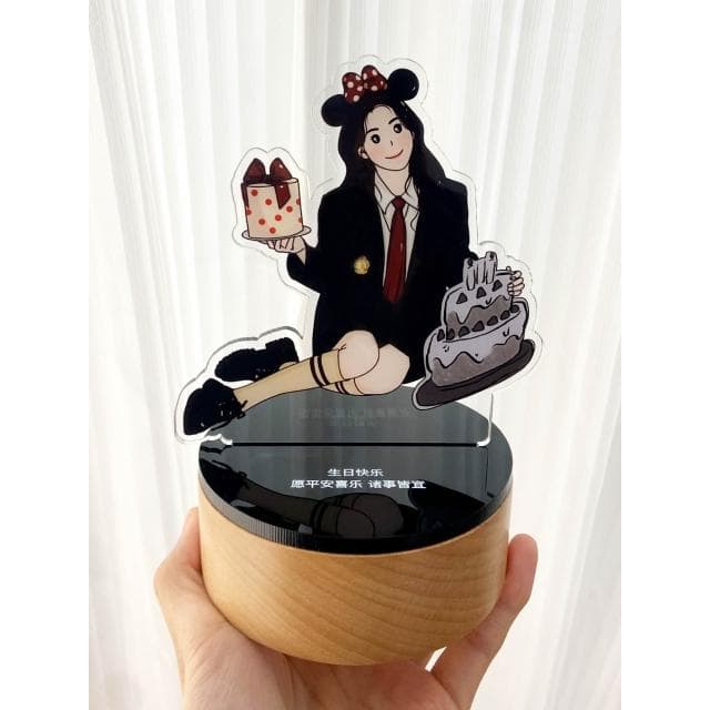 手繪定制音樂盒閨蜜結婚周年紀念日情侶生日七夕情人節畢業禮物