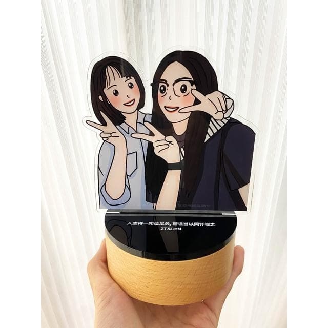 手繪定制音樂盒閨蜜結婚周年紀念日情侶生日七夕情人節畢業禮物
