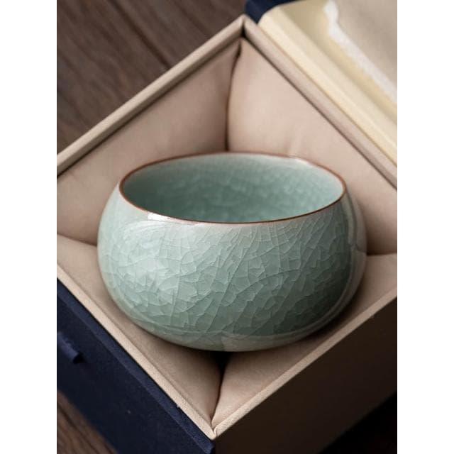 汝窯冰裂紋主人茶杯主人杯高檔個人專用陶瓷冰花茶盞茶碗品杯茶具