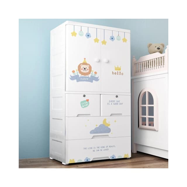 特大號65cm加厚寶寶兒童衣櫃收納櫃塑膠簡易儲物櫃嬰兒衣服整理箱