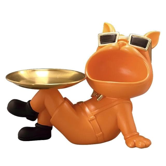 輕奢招財狗入戶玄關鑰匙收納客廳桌面擺設喬遷禮物家居裝飾品擺件