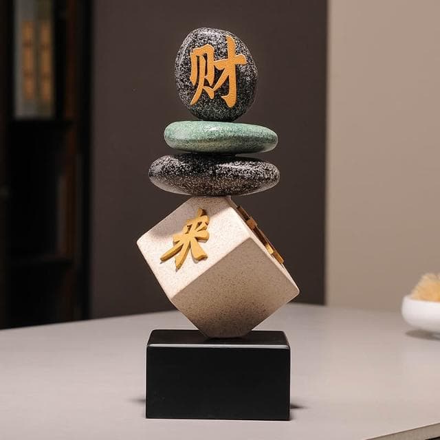 時來運轉八方來財桌面擺件辦公室高級感酒櫃裝飾品送喬遷開業禮物