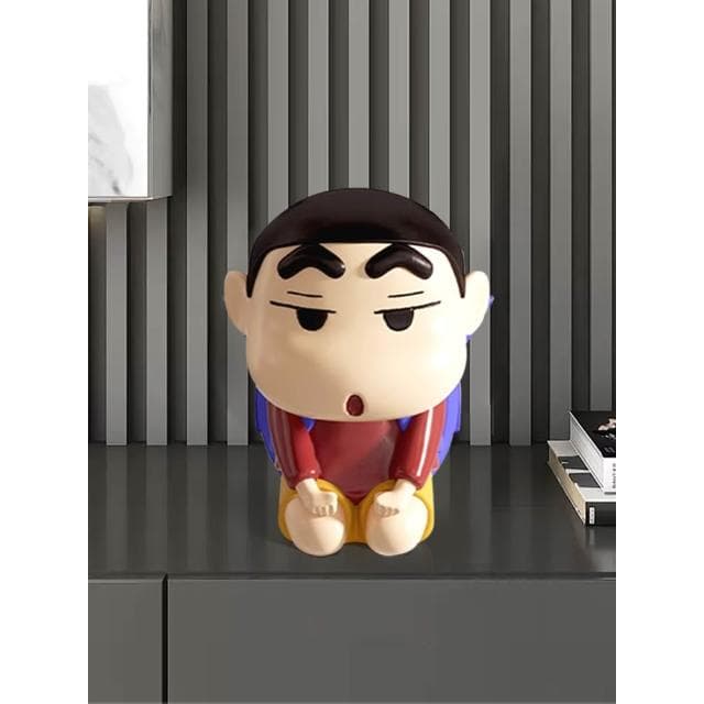 蠟筆小新背包收納擺件辦公室工位筆筒裝飾客廳桌面遙控器喬遷禮物