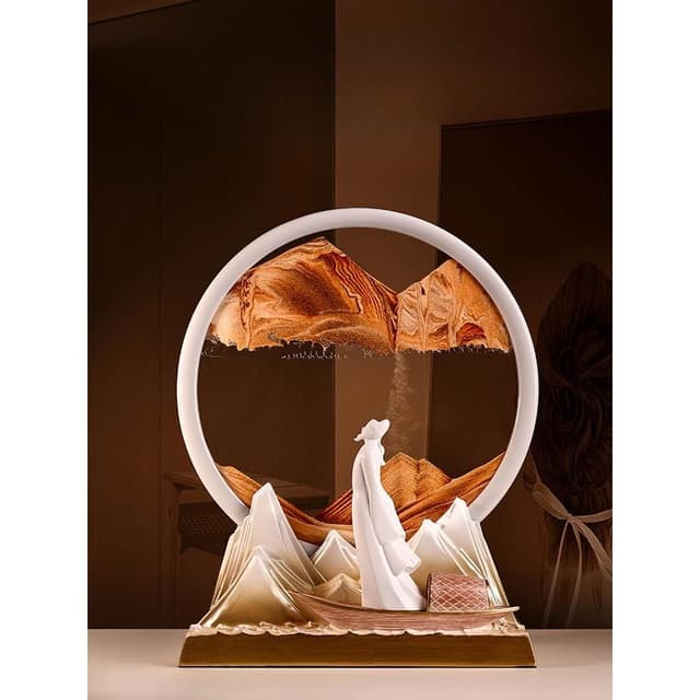 文創紀念品創意流沙畫擺件輕奢高檔辦公室沙漏解壓生日禮物送男生