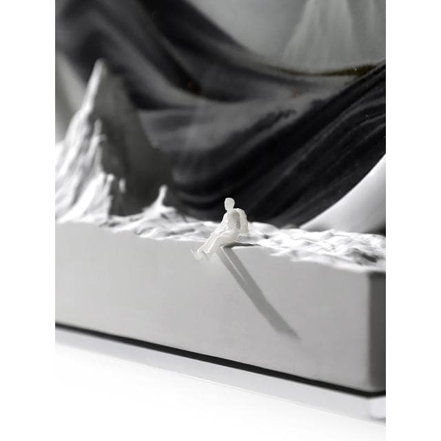 雪山香熏流沙畫桌面沙漏禮品客廳高級感裝飾擺件喬遷新居創意禮物