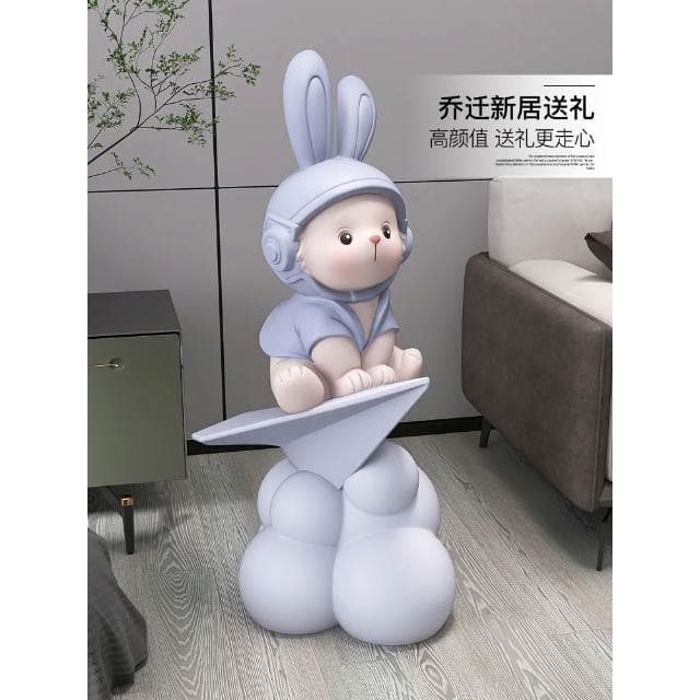大型兔子客廳落地擺件電視櫃沙發旁家居飾品音響公仔搬家喬遷禮物