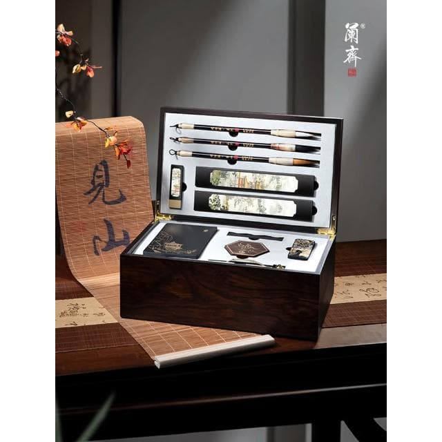 專業級毛筆套裝文房四寶禮盒精品送禮高檔中式筆墨紙硯全套送長輩