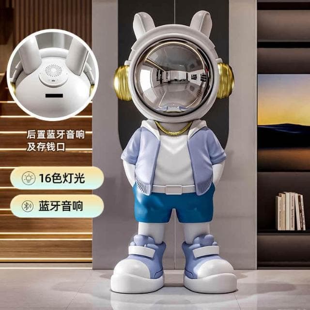創意宇航員太空人擺件 航天員藍牙音響客廳電視櫃 大型落地軟裝飾品