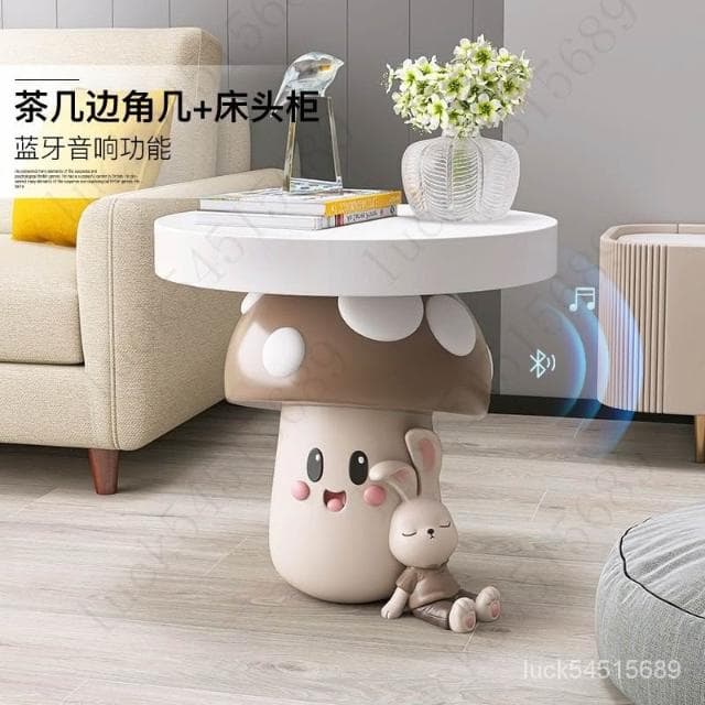 優選/免運 可開票~蘑菇茶幾落地擺件傢居飾品客廳沙髮邊幾臥室床頭櫃喬遷禮物 4Y26