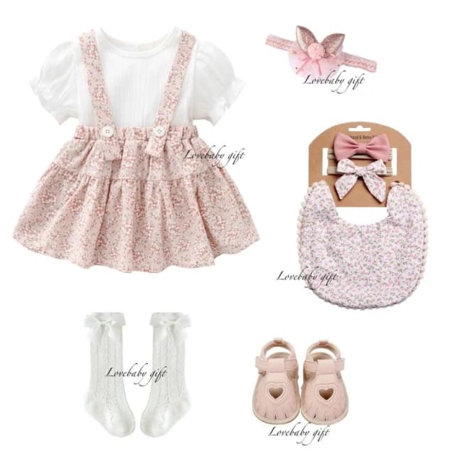 女寶寶禮盒 粉碎花·彌月禮盒·滿月禮·嬰兒禮盒·新生兒禮盒·滿月送禮·彌月禮·寶寶禮盒·女寶禮物·週歲禮