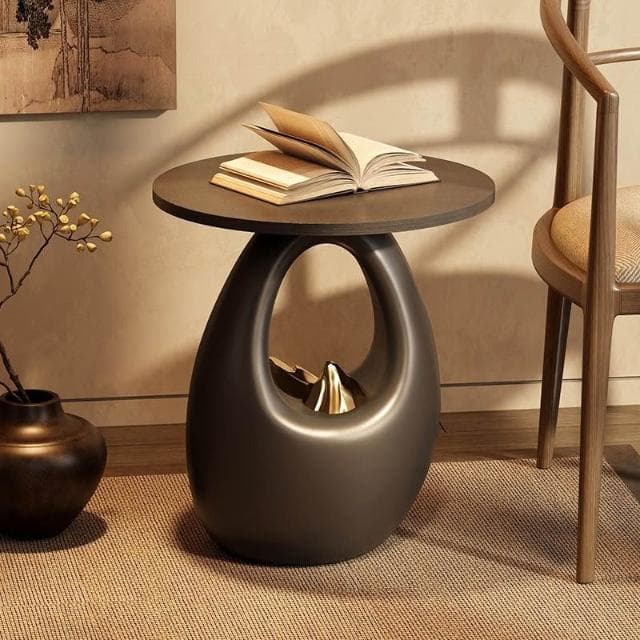 免運 時來運轉小茶几 落地客廳擺件裝飾品 輕奢高級感沙發旁邊幾 喬遷禮物