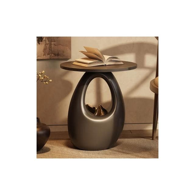 免運 時來運轉小茶几 落地客廳擺件裝飾品 輕奢高級感沙發旁邊幾 喬遷禮物