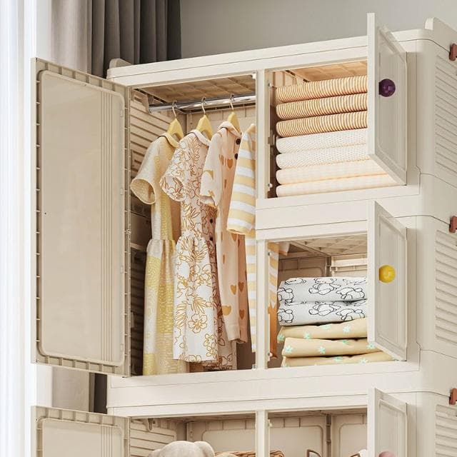 兒童衣櫃寶寶衣服收納櫃嬰兒小衣櫥家用大容量櫃子置物零食儲物櫃