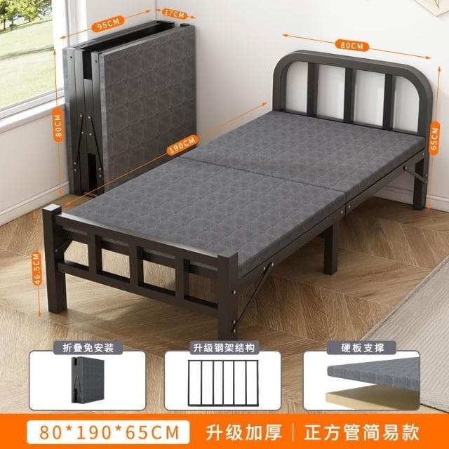 折疊床單人床家用便攜多功能躺椅辦公室簡易午休床成人午睡行軍床