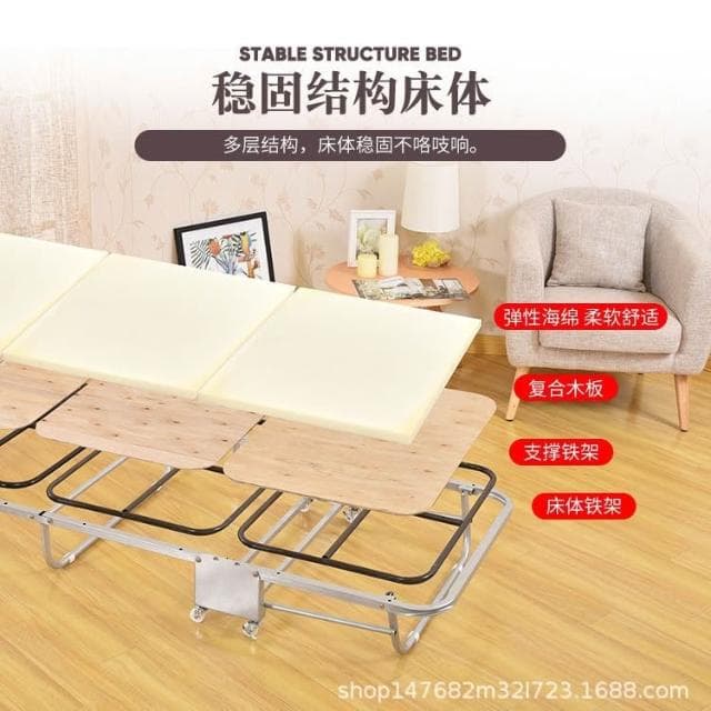 廠家批發辦公室折疊床單人床雙人床家用午休床木板床行軍床三折床