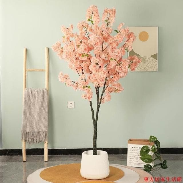 免運 仿真櫻花樹仿真植物室內客廳落地盆景裝飾許愿樹大型綠植盆栽假花東方居家生活館