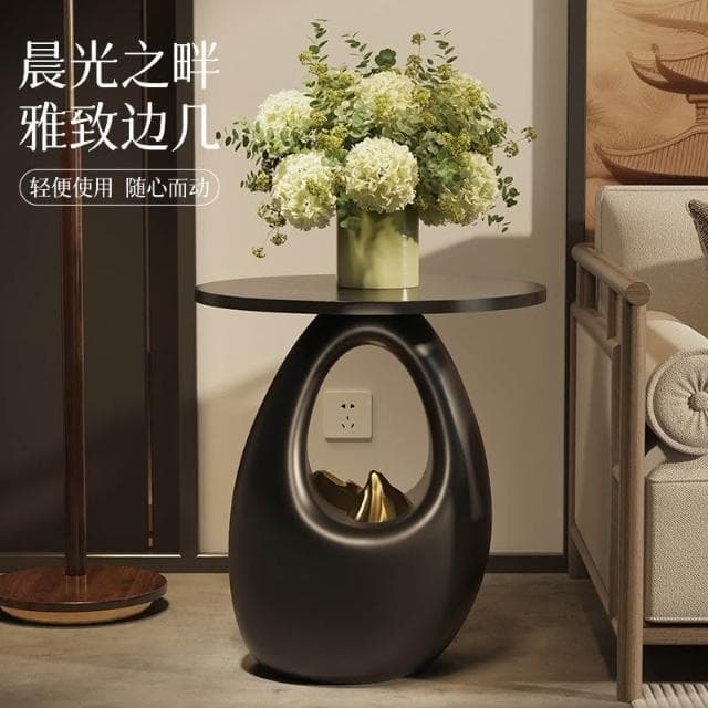 免運😊石來運轉小茶几小桌子陽臺喝茶沙發落地擺件簡約輕奢高檔喬遷禮物