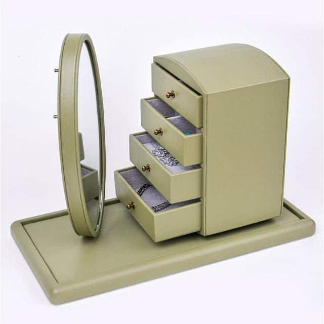 批發項鏈珠寶飾品新款高級耳環戒指手錶大容量輕奢首飾盒收納箱