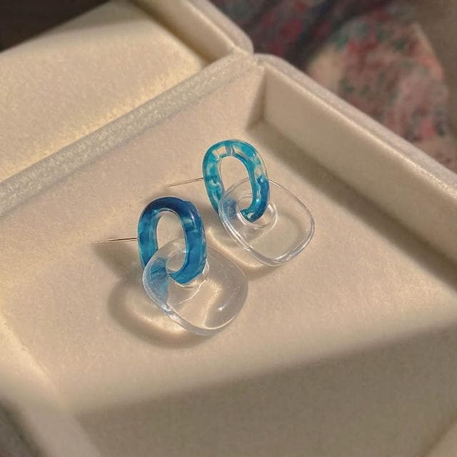 琉璃色系耳環 飾品 耳釘 網美 高級感 耳飾 氣質百搭 耳環 韓國 耳針 耳環