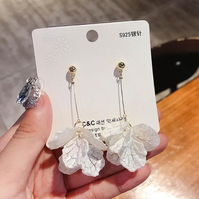 白色貝殼耳環 飾品 耳釘 網美 高級感 耳飾 氣質百搭 耳環 韓國 耳針