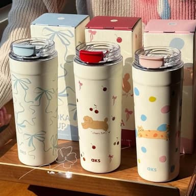 「現貨免運」咖啡環保杯保溫咖啡杯保溫杯直飲杯隨手杯冰霸杯吸管杯保冰杯情侶杯女生生日交換禮物