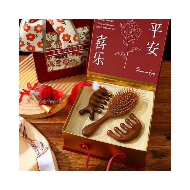 母親節禮物 送媽媽木梳禮盒送女生長輩母親節實用生日伴手禮批發