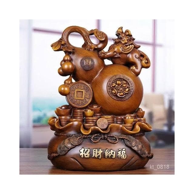 臺灣熱賣 招財聚寶盆葫蘆擺飾 招財擺件 風水擺飾 招財擺飾 招財金蟾擺件 家居擺設 開幕送禮 入厝禮物