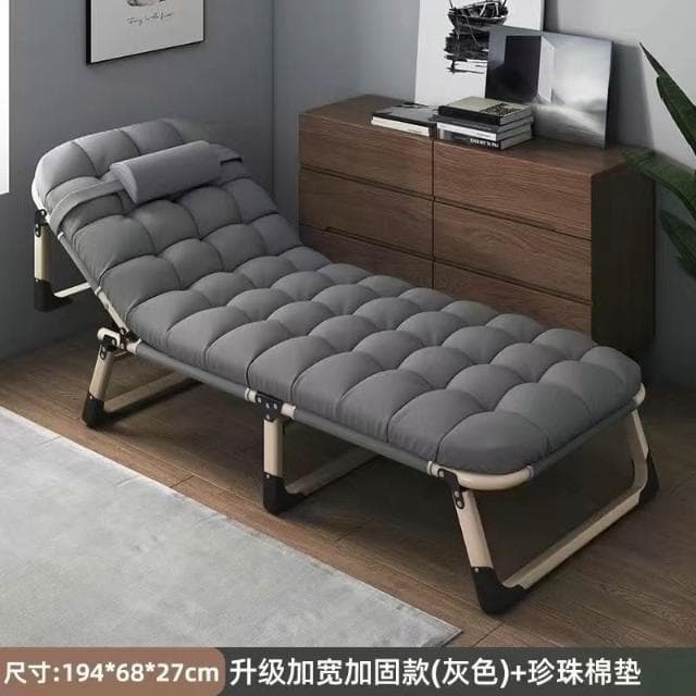 折疊床單人辦公室午睡神器簡易午休床加固便攜家用陪護折疊躺椅