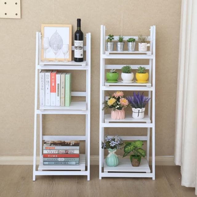 實木多層花架子多肉花架落地客廳折疊盆栽花架植物架 陽臺鞋架書