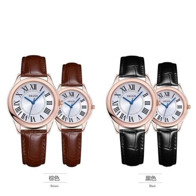 【KEZZI】KEZZI珂紫新款 羅馬字體石英錶 日本機芯 文青氣質款 復古藝術氣質 閨密對錶 情人節禮物 買錶附贈電池2384