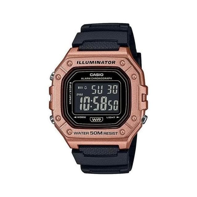 【CASIO 卡西歐】經緯度鐘錶CASIO電子錶50米防水 年度新款熱銷 運動款  學生電子錶大字幕 復古方形款 超低折扣↘ W-218H