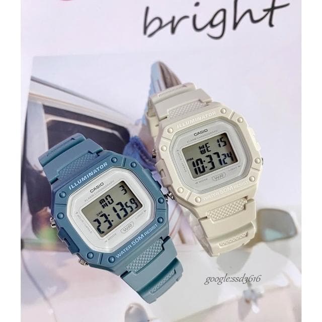 【CASIO 卡西歐】經緯度鐘錶CASIO電子錶50米防水 年度新款熱銷 運動款  學生電子錶大字幕 復古方形款 超低折扣↘ W-218H