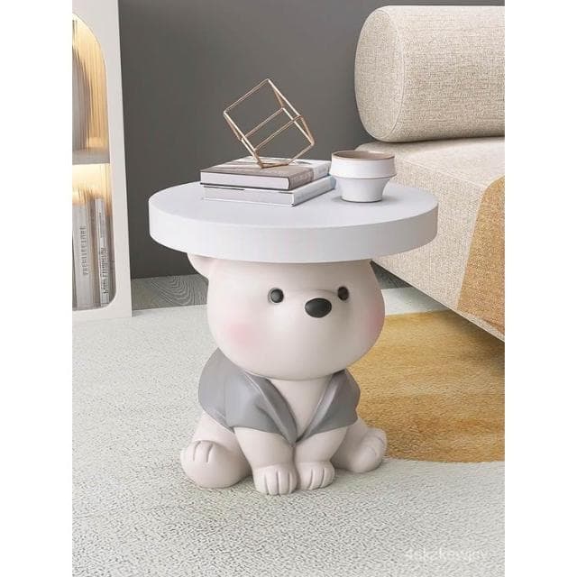『免運~含稅』奶油風大型熊落地擺件傢居飾品茶幾客廳電視櫃沙發旁床頭喬遷禮物 QYMK