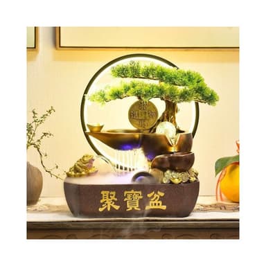 貓貓咪咪 金蟾招財流水盆流水聚寶盆流水擺件招財擺飾開運風水招財流水組風水擺件開幕送禮入厝禮物