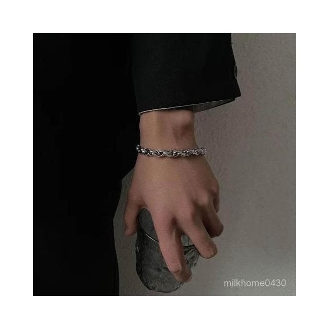 🖐🏻限時下殺🖐🏻純銀麻花手鏈男女足銀氣質男士手飾百搭個性情侶款送男友禮物男友禮物個性手鏈原創手鏈